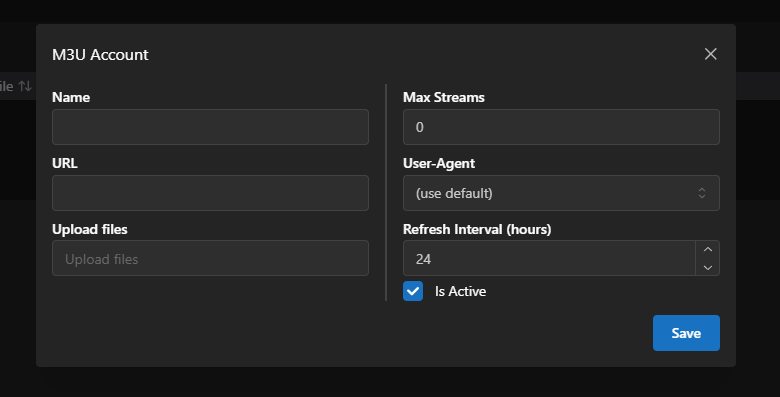 Adding M3U